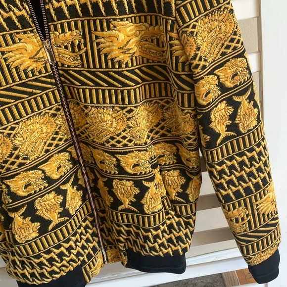 Zara Mens PADDED JACQUARD BOMBER JACKET Size Large - Picture 6 of 15